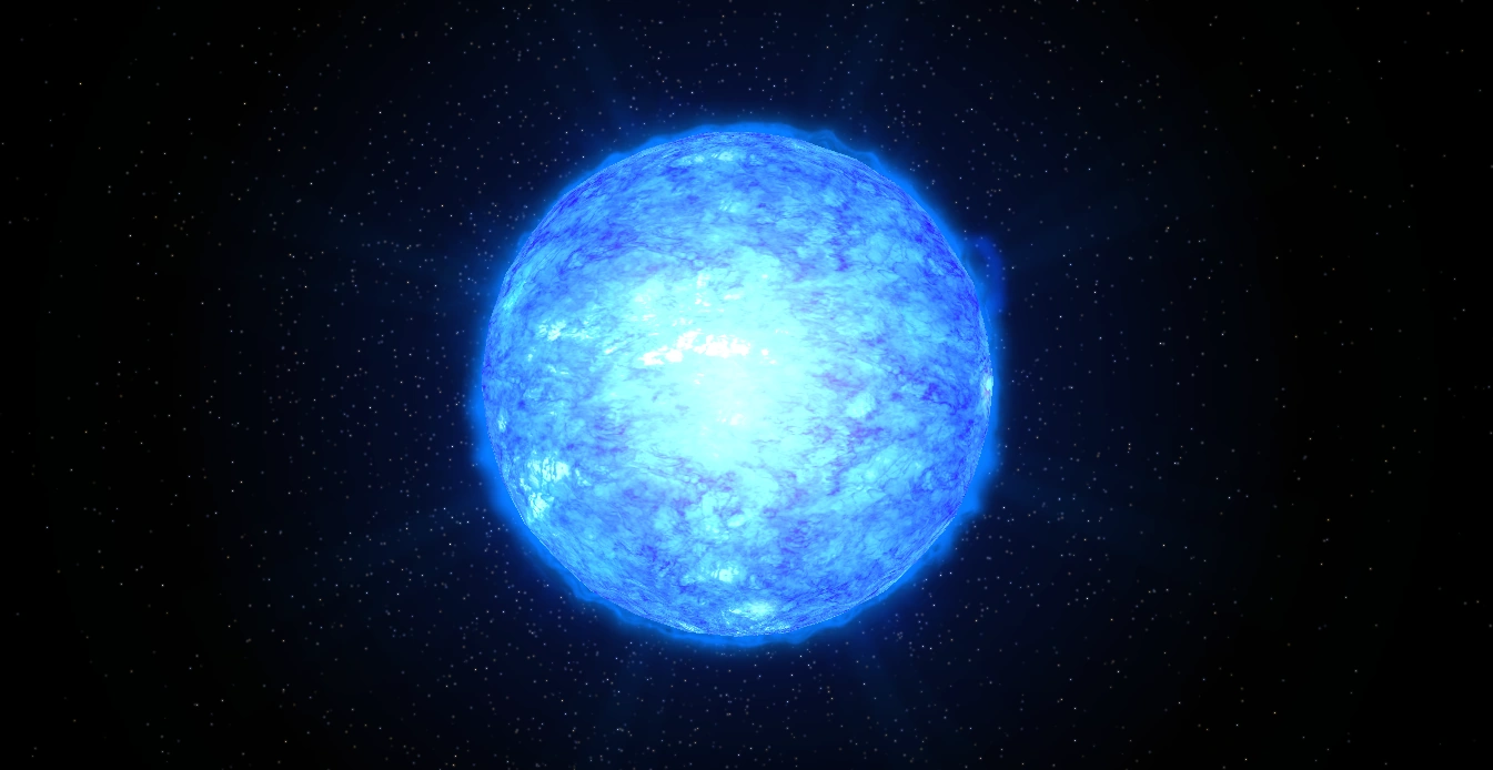 Imagem estrela gigante azul
