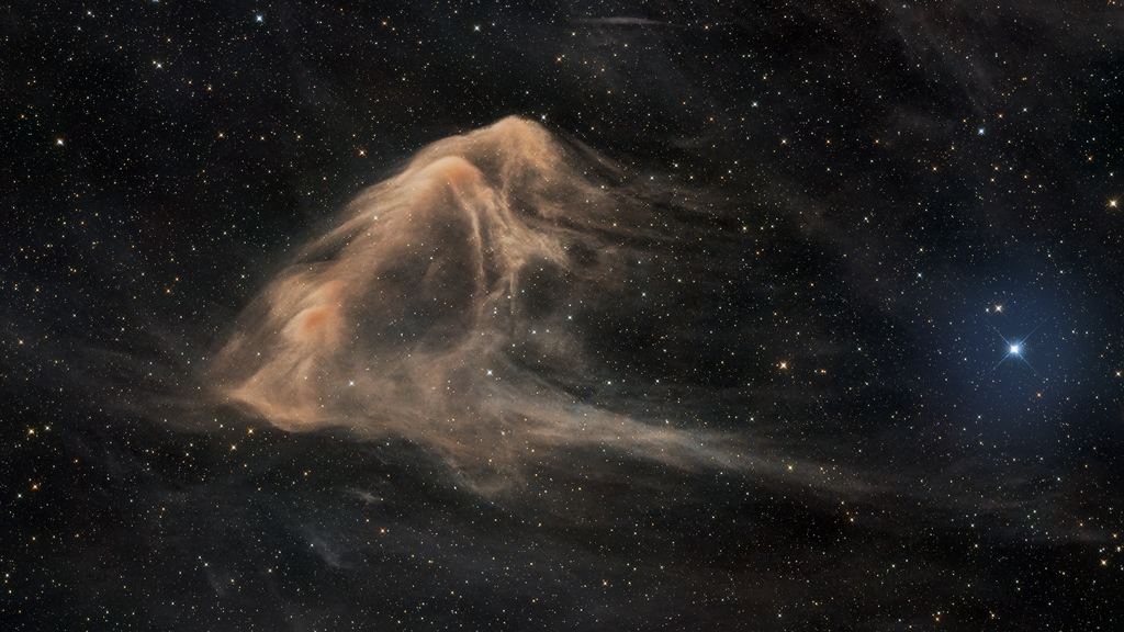 Imagem de uma nebulosa escura